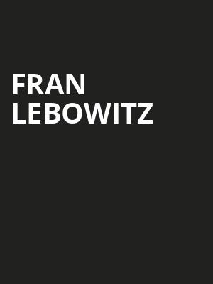Fran Lebowitz, State Theater, Minneapolis